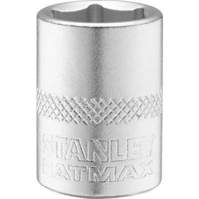 Metalowy nasadowy klucz z grawerem 'STANLEY FATMAX'. Cylindryczny kształt z żebrowaną powierzchnią dla lepszego chwytu.
