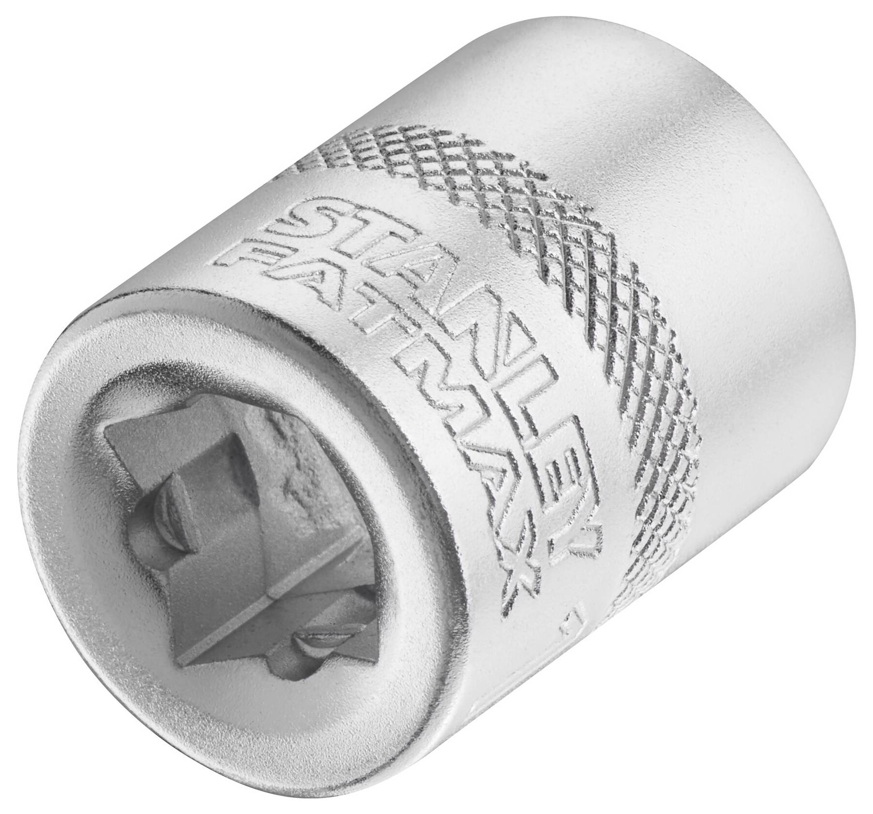 Srebrny nasadowy klucz sześciokątny z napisem 'STANLEY FATMAX', przeznaczony do śrub sześciokątnych.