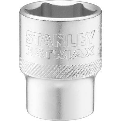 Klucz nasadowy 'Stanley FatMax' wykonany z metalu, cylindryczny i kompaktowy, odpowiedni do prac z śrubami i nakrętkami.