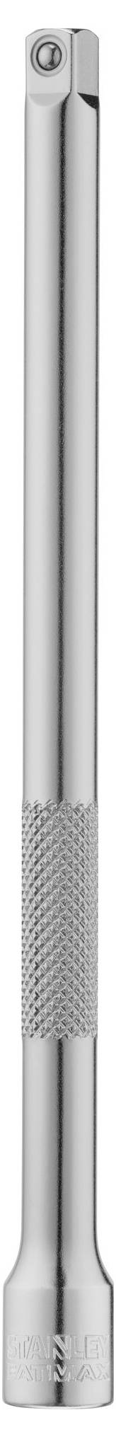 Srebrny metalowy pręt przedłużający z prążkowanym uchwytem, prawdopodobnie możliwy do użycia jako nasadka narzędziowa.