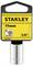Klucz nasadowy Stanley, 11 mm, 1/4 cala, sześciokątny, na żółtym tle.