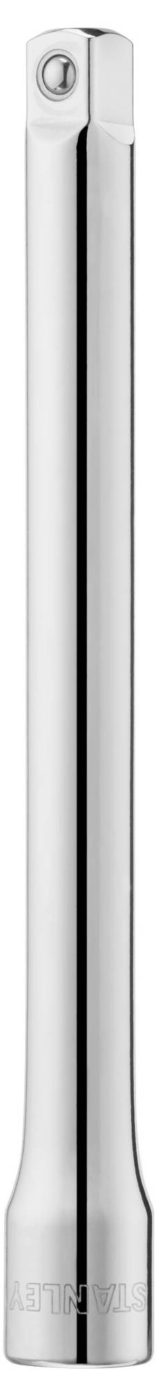 Srebrny metalowy pręt przedłużający zakończony okrągłym końcem, odpowiedni do narzędzi lub pojazdów.