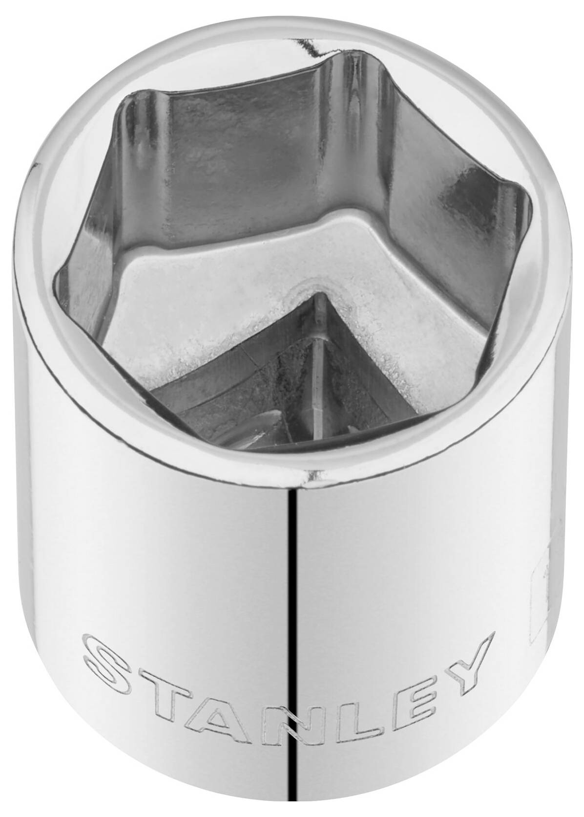 Srebrna nakrętka blokująca z sześciokątnym profilem wewnętrznym, odpowiednia dla śrub i nakrętek. Stosowana do przenoszenia momentu obrotowego.