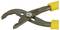 Szczypce z żółtymi uchwytami i regulowanymi szczękami do różnych przedmiotów. Są wytrzymałe i nadają się do użytku majsterkowiczów.