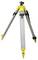 Żółty i szary statyw o trzech wysuwanych nogach i zaciskach, odpowiedni dla kamer lub przyrządów pomiarowych.