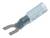 Niebieski izolowany końcówka kablowa z zacisku widełkowego. Służy do połączenia elektrycznego poprzez nasunięcie na główkę śruby.