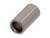 Cylindryczna metalowa tuleja, srebrzysta, z otwartym końcem; prawdopodobnie służy jako złączka lub osłona końcówek przewodów.