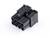 Czarny wtyk 8-pinowy, powszechnie stosowany w zasilaczach komputerowych. Sześć pionowych i dwa boczne styki, symetryczna budowa.
