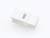 Biały, prostokątny złącznik z tworzywa sztucznego na białym tle.
