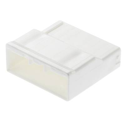 Prostokątny, biały pojemnik z tworzywa sztucznego, który prawdopodobnie służy jako adapter lub element łączący.