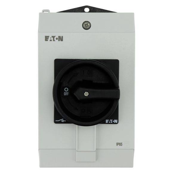 Eaton P1-40/I2/SVB-SW/N Вимикач ON/OFF включає аварійну зупинку, замикається 40 A 690 V 1 x 90 ° сірий, чорний 1 шт.