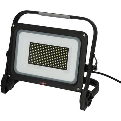 Czarna lampa LED do oświetlenia sztucznego na składanym metalowym statywie z przewodem zasilającym, pokazana na białym tle.