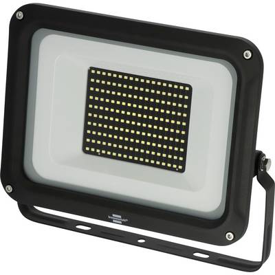 Czarna prostokątna lampa LED typu flood z kwadratowym panelem LED i uchwytem montażowym.