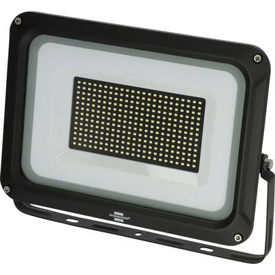 Czarna lampa halogenowa LED z prostokątnym panelem małych diod LED w ochronnej obudowie i uchwytem montażowym.