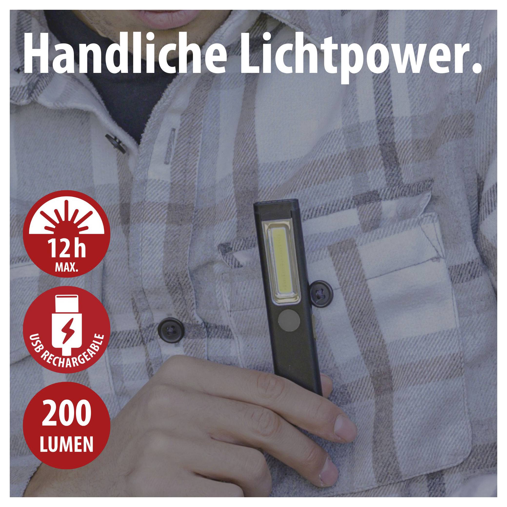 Lampa ręczna, Lampa robocza Brennenstuhl PL 200 AC 1175590100 200 lm-1