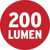 Na białym tle widnieje napis „200 lumenów