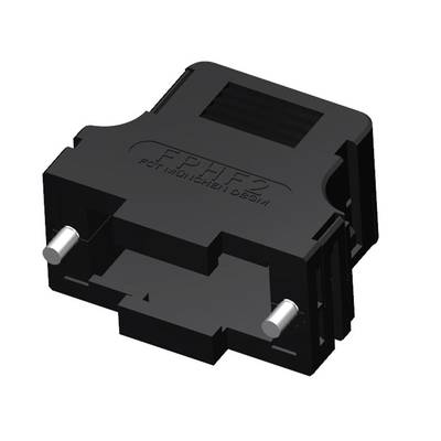 Czarny element z tworzywa sztucznego o kształcie prostokąta, przeznaczony do zastosowań elektronicznych. Wystają dwa srebrzyste styki, z napisem 'FPHF2 PCB'.