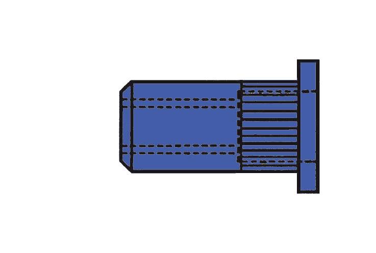 Ilustracja niebieskiego urządzenia technicznego z uzębieniem po prawej stronie; widok z boku.
