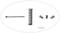 Metalowe elementy w układzie owalnym: pręt, sprężyna i dwa elementy o kształcie stożkowym.