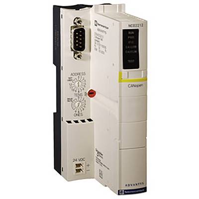 Biały moduł elektroniczny z wieloma złączami, w tym złączem DB9 i gniazdem Ethernet. Na obudowie widoczne są oznaczenia.