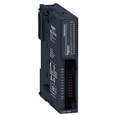 Czarny moduł elektroniczny z wieloma złączami z napisem 'Schneider Electric'.