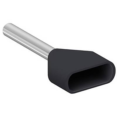 'Czarna, prostokątna część dyszy z srebrną rurką.'