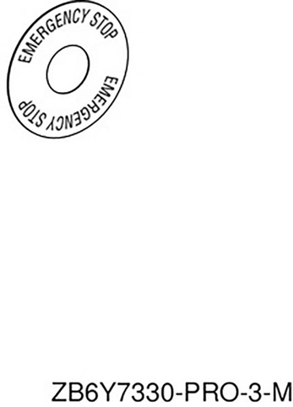 Schneider Electric ZB6Y7330 ZB6Y7330 Podkładka BACO BALWE16300, 60 mm, okrągła   NOT-HALT żółty 1 szt. sztuka