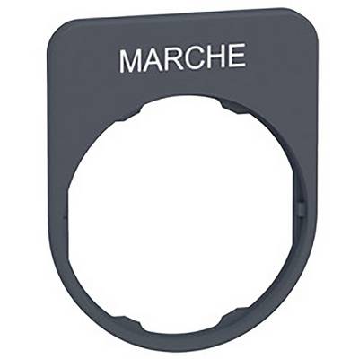 Czarny plastikowy wkład z napisem 'MARCHE' na górze.