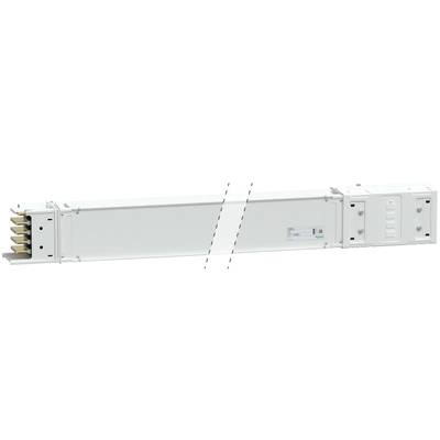 Biały przewód elektryczny z wieloma złączami po jednym końcu i przełącznikami po przeciwnym, nadający się do zastosowań przemysłowych.