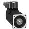 Czarny silnik elektryczny o prostokątnej obudowie z widocznym wałem, stosowany w zastosowaniach przemysłowych jako rozwiązanie napędowe.