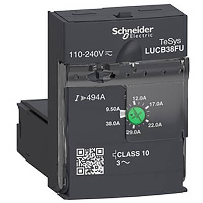 Czarno-szary wyłącznik silnikowy Schneider Electric TeSys z zielonym pokrętłem regulacyjnym, odpowiedni do zastosowań w zakresie 110-240V, klasa 10.