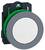 Przemysłowy przycisk sterowniczy w kolorach szarym i zielonym, o kształcie okrągłym. Często stosowany w sterowaniu maszynami.