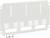 Biała pokrywa z otworami wentylacyjnymi i elementami mocującymi. Odpowiednia do montażu w obudowach lub szafach sterowniczych.