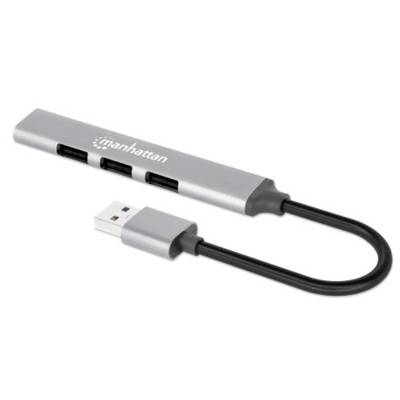 Hub USB 3.2 Gen 1 Manhattan 168427 4 porty szary