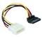 Kabel adapter: wtyk Molex 4-pinowy do złącza zasilania SATA, służący do podłączenia starszych zasilaczy z napędami SATA.