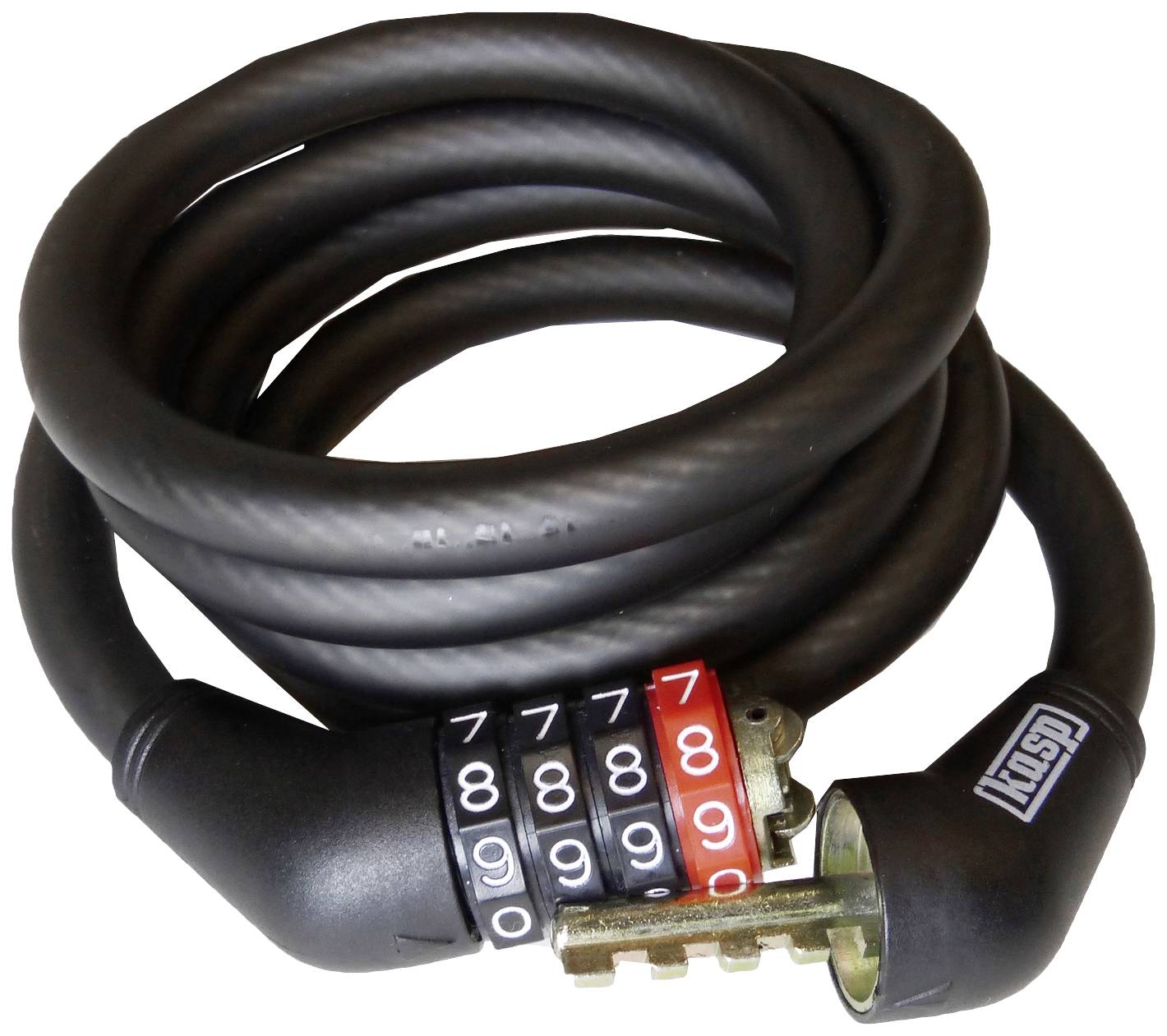 Велосипедний замок Kasp Cable, K4751215D, чорний, кодовий