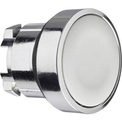 Chromowany przycisk naciskowy z gładką, metaliczną powłoką, zaprojektowany do użytku przemysłowego.
