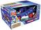 Pudełko z zabawką przedstawiające niebieskiego zdalnie sterowanego samochodu z serii Sonic the Hedgehog, przeznaczone dla dzieci powyżej 6 roku życia. W zestawie baterie i pilot zdalnego sterowania.