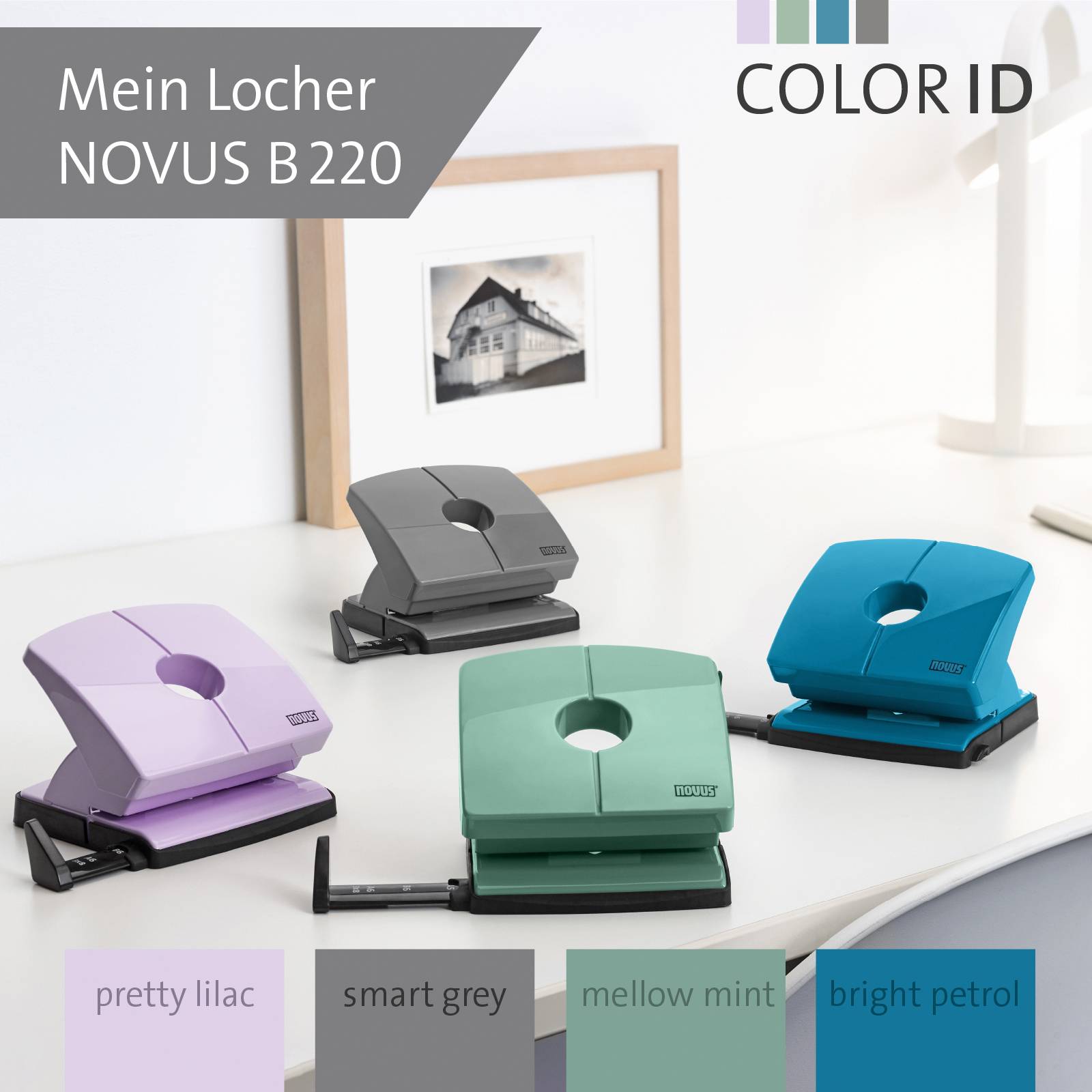 Діркопробивач Novus Office B 220 COLOR ID 2.0 025-0656, 1 шт.
