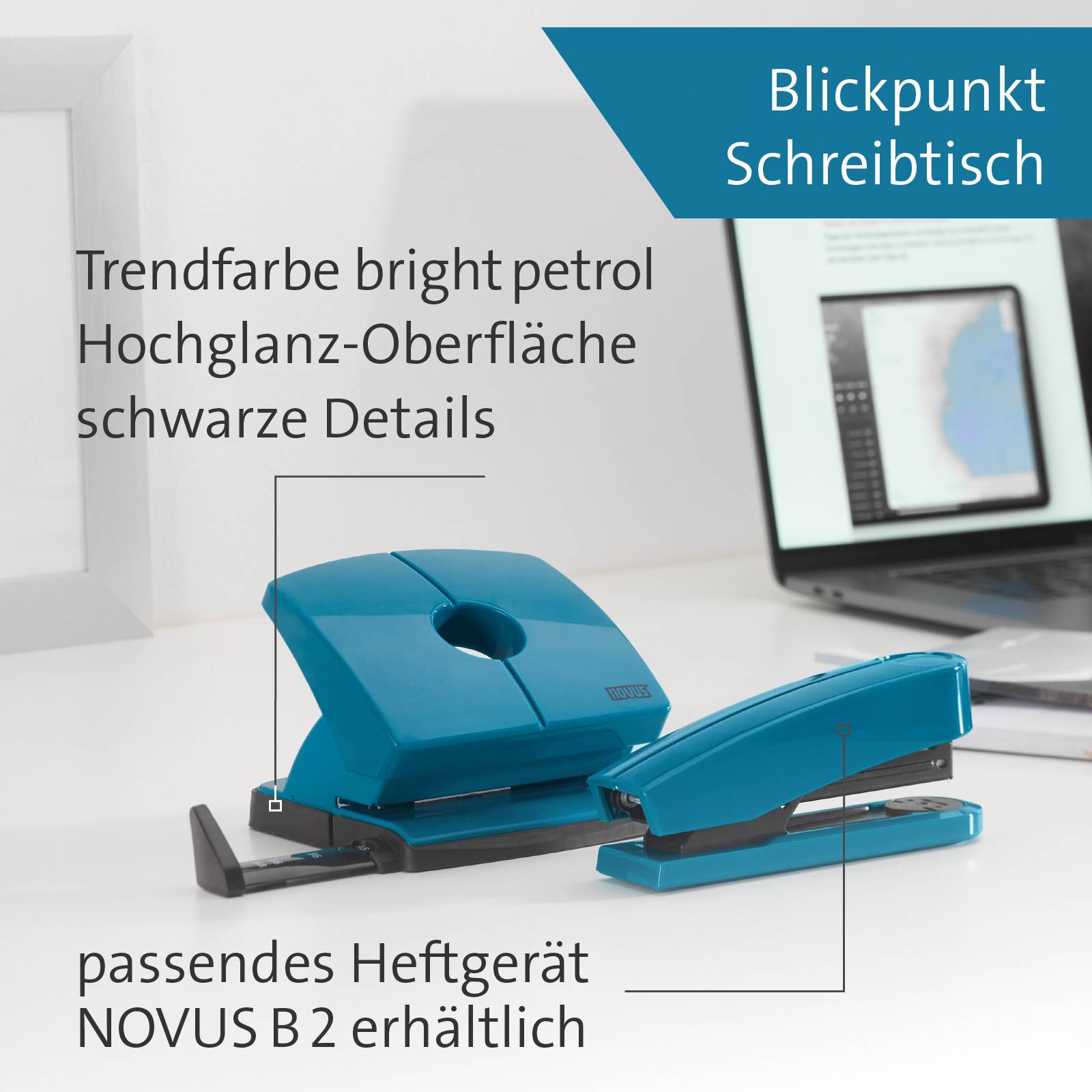 Офісний дирокол Novus Office B 220 COLOR ID 2.0 025-0654, 1 шт.