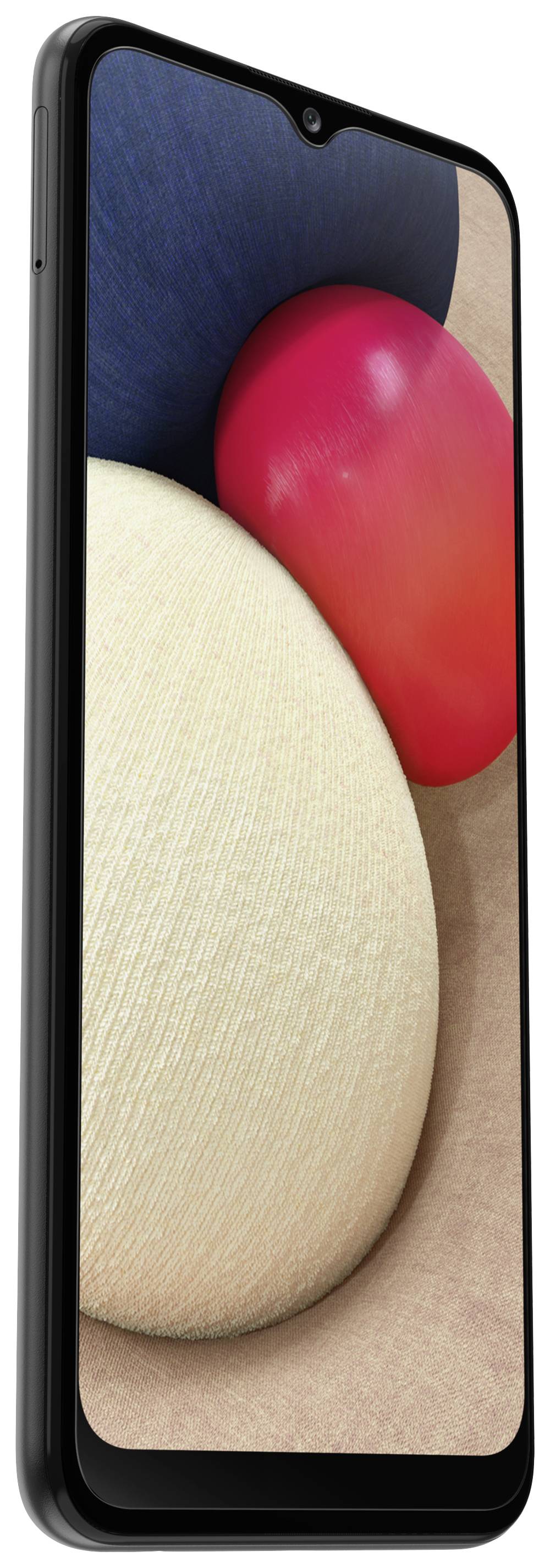 Smartfon z ekranem prezentującym abstrakcyjny wzór z kolorowych, nachodzących na siebie kształtów. Urządzenie posiada zaokrąglone rogi.