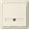 Biały przełącznik światła w pozycji wyłączonej, kwadratowy z zaokrąglonymi narożnikami.