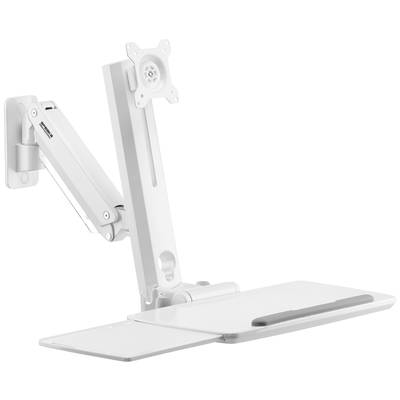 SpeaKa Professional SP-MM-950 1 x Uchwyt ścienny do monitora jeden na drugim, z półką na klawiaturę, zawiera 2 x uchwyt