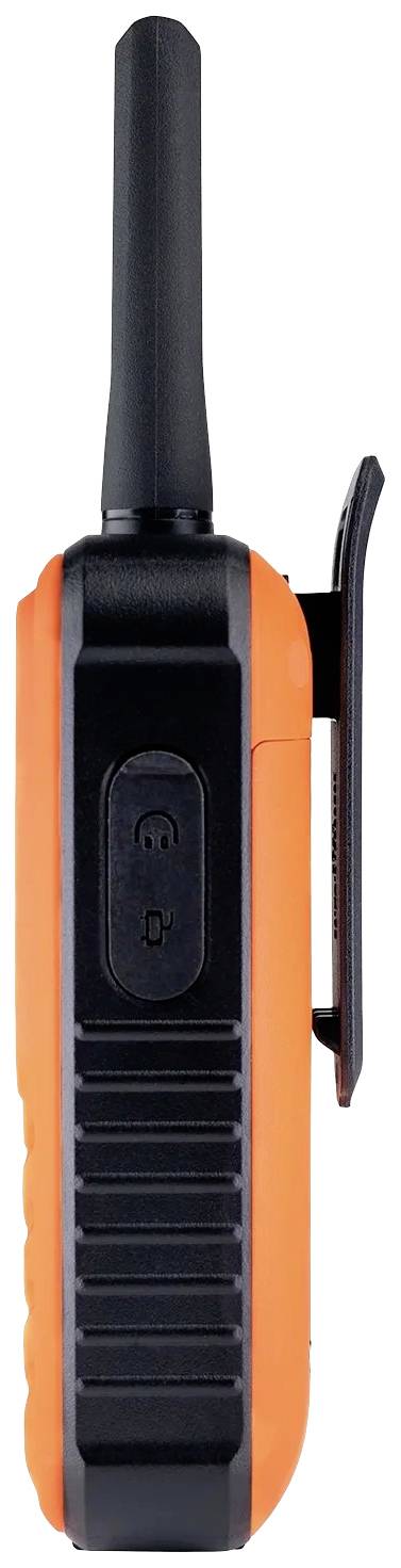 Pomarańczowe walkie-talkie z boku