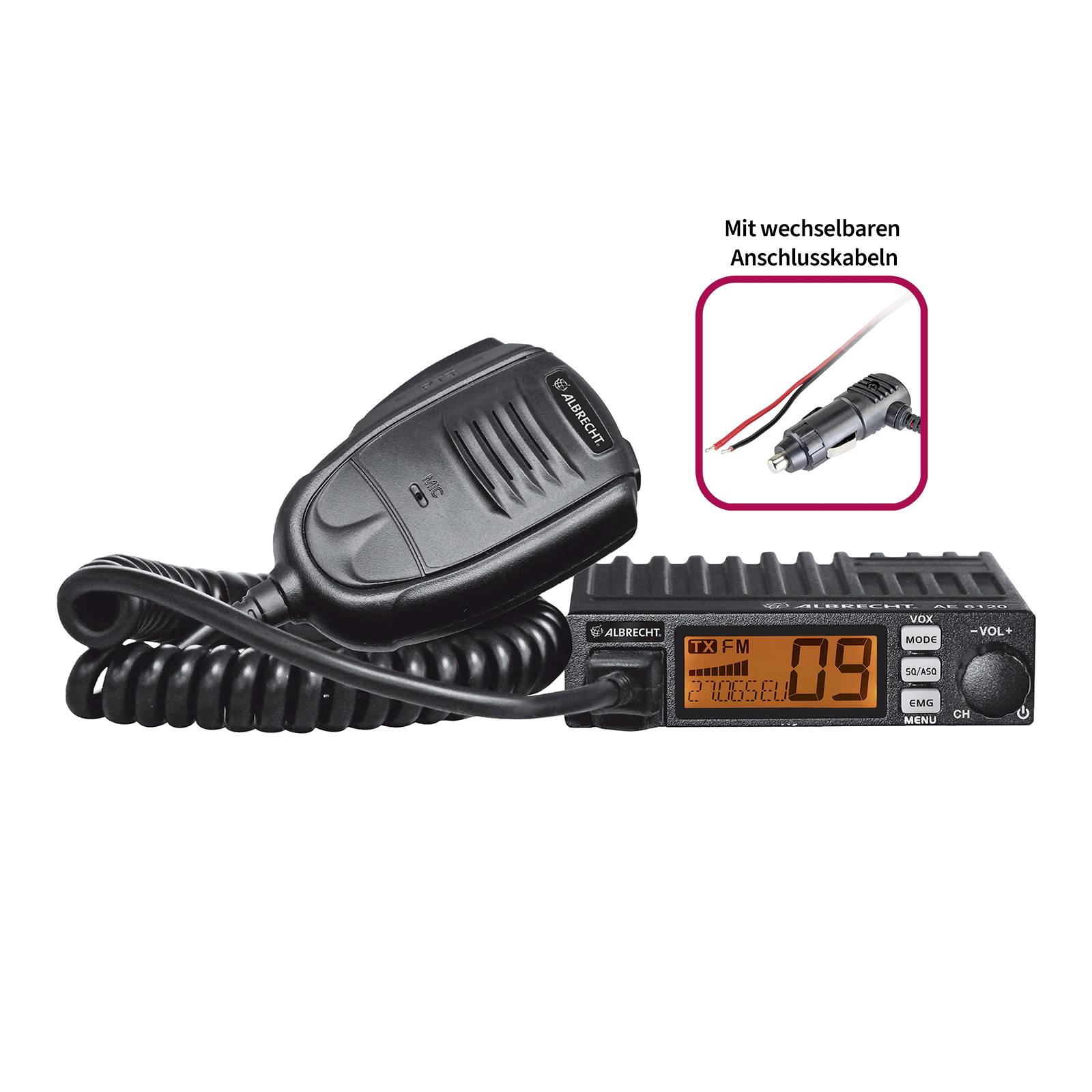 CB-радіостанція Albrecht Mini-CB FunkAE 6120 VOX Multi 12620, 1 шт.