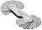 Przyrząd pomiarowy do metali z wieloma składanymi ostrzami do sprawdzania gwintów. Etykieta 'Dasqua'.