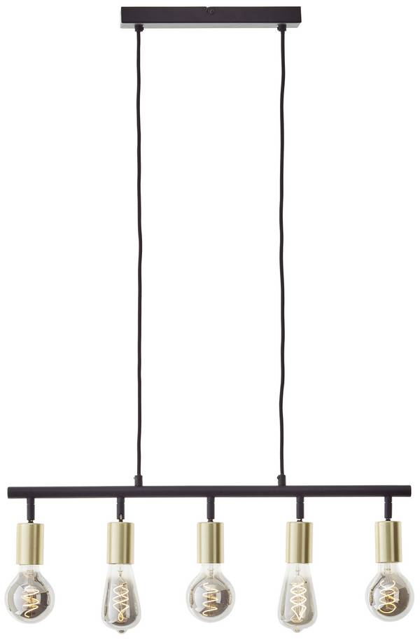 Lampa sufitowa, podwieszana Brilliant Tiffany 99684/78 E-27 28 W czarny (matowy), mosiądz