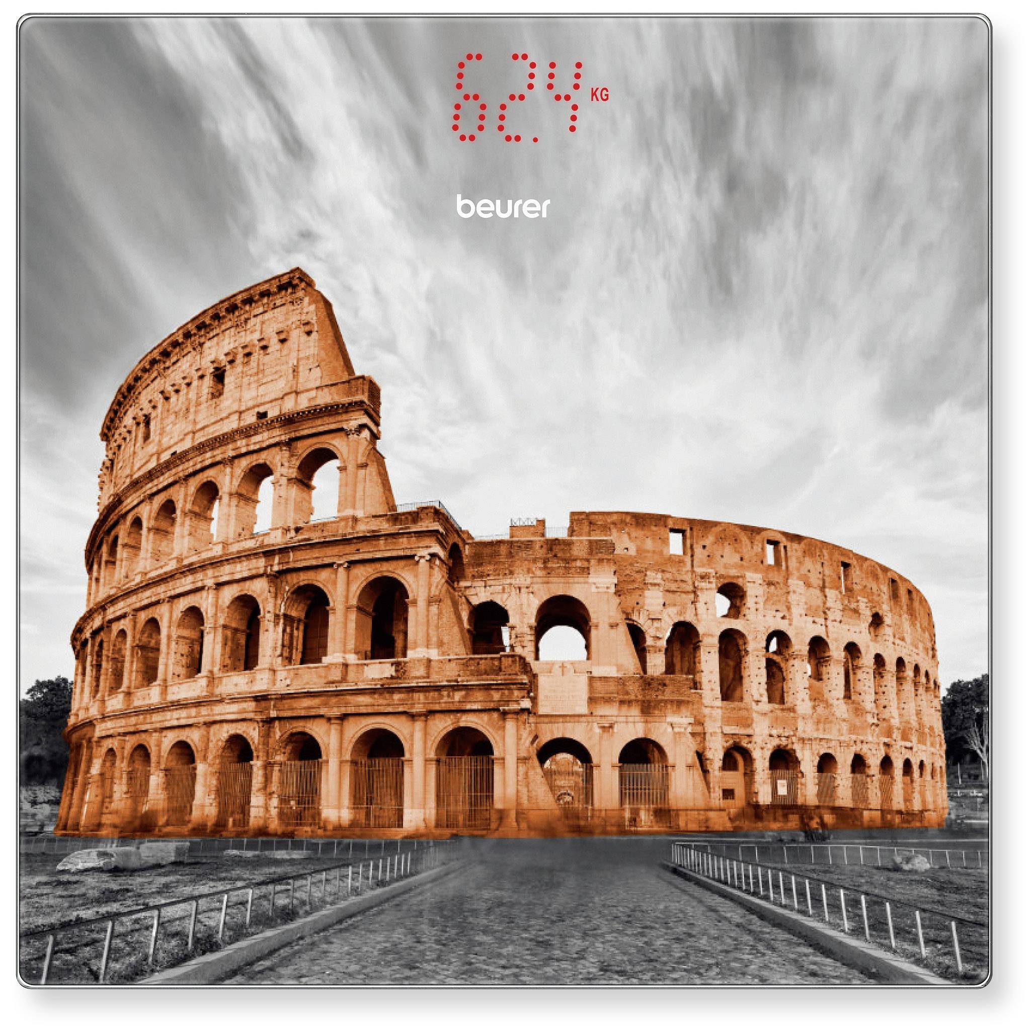 Цифрові ваги Beurer GS 215 Rome, діапазон вимірювання макс. = 180 кг, прозорі, різнокольорові