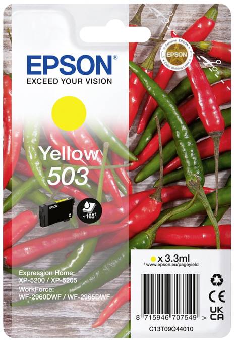 Оригінальні чорнила Epson 503 жовті C 13 T 09Q44010