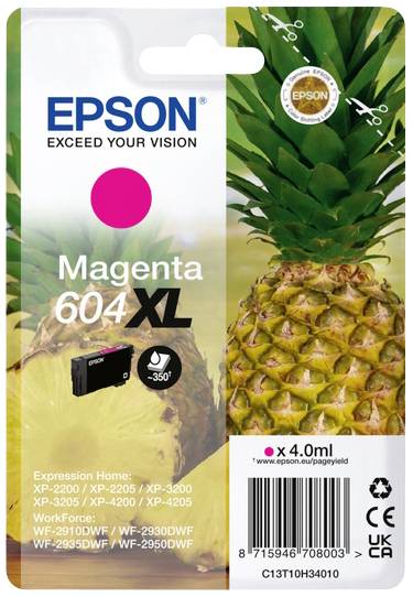Чорнила Epson 604XL оригінальні чорнила Magenta C 13 T 10H34010